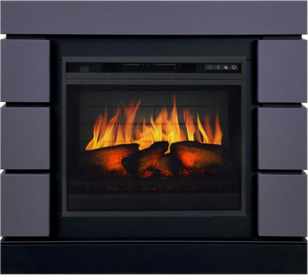 Каминокомплект Modern SFT (Разборный) - Серый графит с очагом Vision 23 EF LED 3D FX в Челябинске