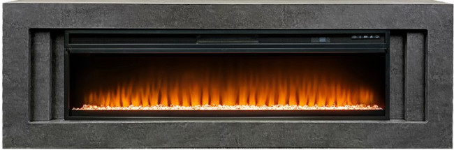 Каминокомплект Line 60 Dark Grey (Разборный) - Темный серый с очагом Vision 60 LED в Челябинске