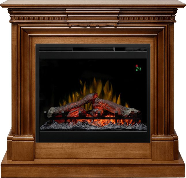 Каминокомплект Chelsea - Орех (Ширина 1150 см) с очагом Symphony 26'' DF2624L-INT в Челябинске
