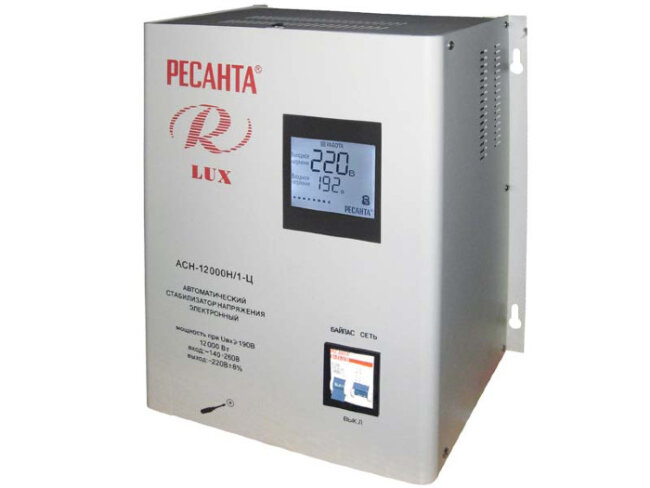 Стабилизатор напряжения серии LUX РЕСАНТА АСН-12000Н/1-Ц в Челябинске