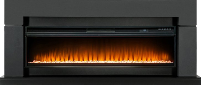 Каминокомплект Lindos Graphite Grey (линейный) с очагом Vision 60 LED в Челябинске