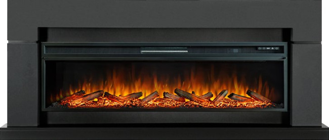 Каминокомплект Lindos Graphite Grey (линейный) с очагом Vision 60 LOG LED в Челябинске