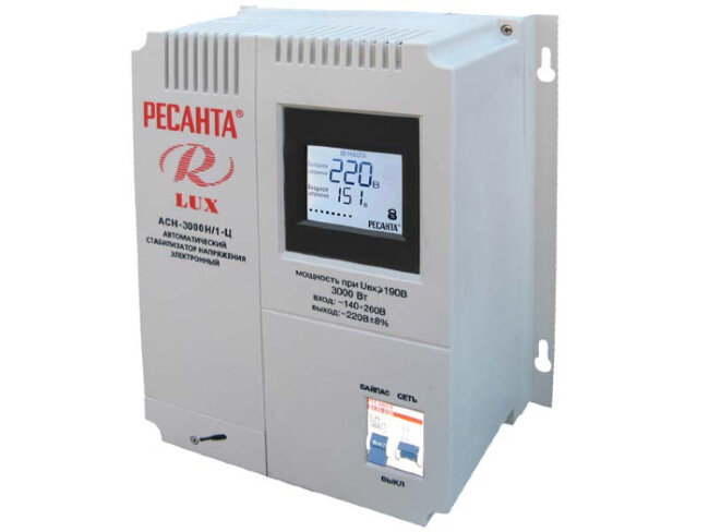 Стабилизатор напряжения серии LUX РЕСАНТА АСН-3000Н/1-Ц в Челябинске