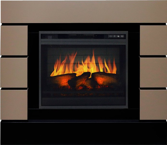 Каминокомплект Lindos - Beige Grey с очагом Vision 23 EF LED 3D FX в Челябинске