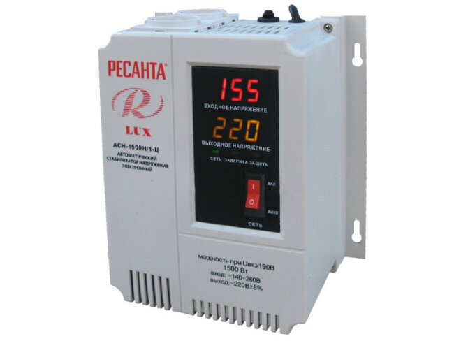 Стабилизатор напряжения серии LUX РЕСАНТА АСН-1500Н/1-Ц в Челябинске