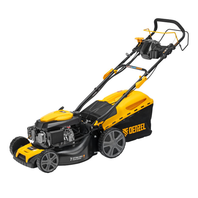 Газонокосилка бензиновая GLD-460SP-VE, 146 см3, шир. 46см, привод, вариатор, эл.старт, 60 л Denzel в Челябинске