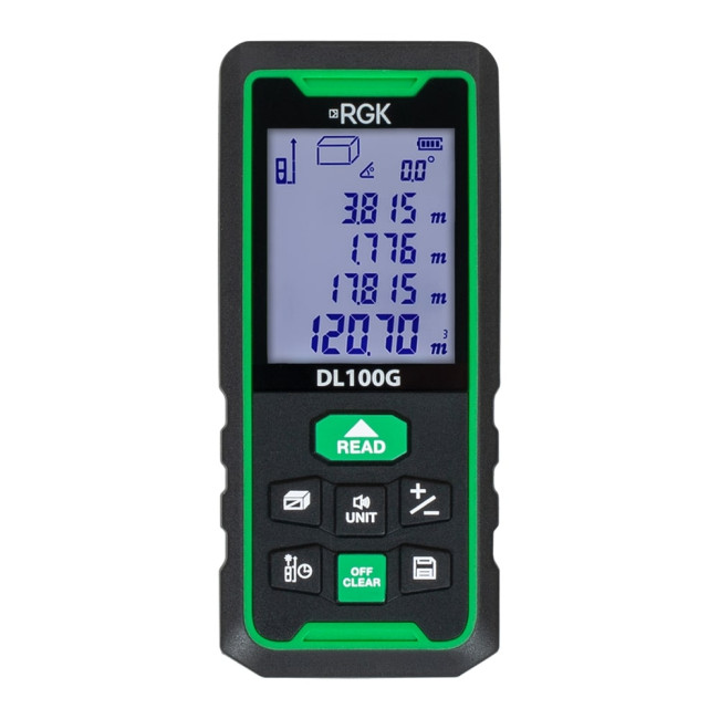 Лазерный дальномер RGK DL100G (с поверкой) - зеленый луч в Челябинске