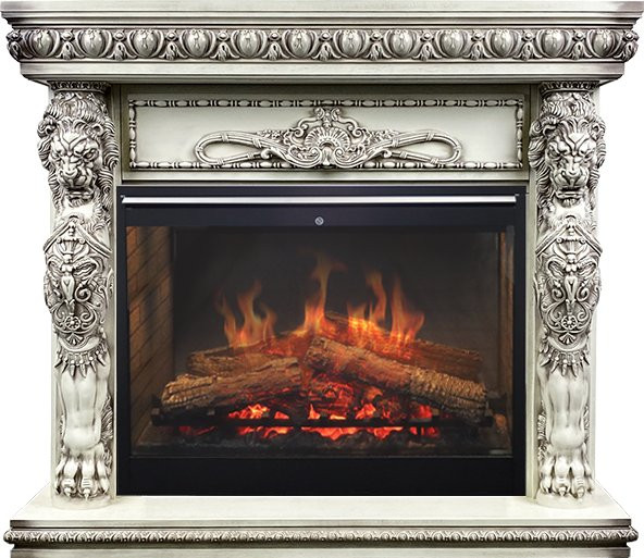 Каминокомплект Windsor - Слоновая кость с патиной с очагом Symphony 30'' DF3020-INT в Челябинске