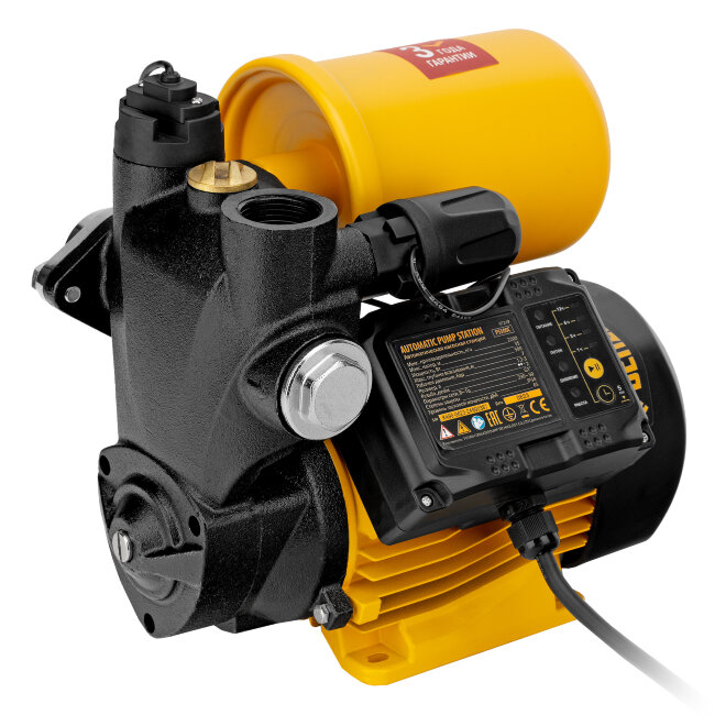 Насосная станция PS500C, 500 Вт, напор 35 м, 2200 л/ч, ресивер 2 л, блок управления Denzel в Челябинске