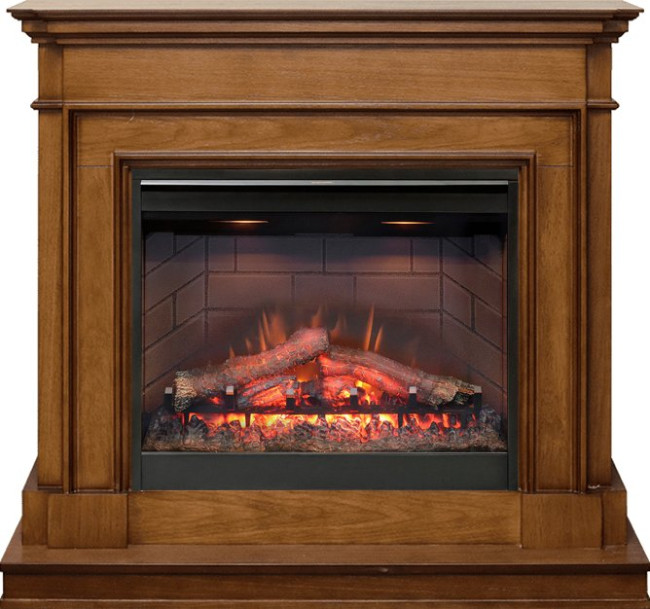 Каминокомплект Newport - Орех с очагом Symphony 26'' DF2608-INT в Челябинске