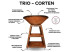 Уличный гриль Coeo TRIO 98 - CORTEN (Высота 110) в Челябинске