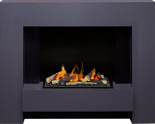 Каминокомплект Tokyo - Graphite Grey с очагом Cassette 600 LNH-INT (с дровами) в Челябинске