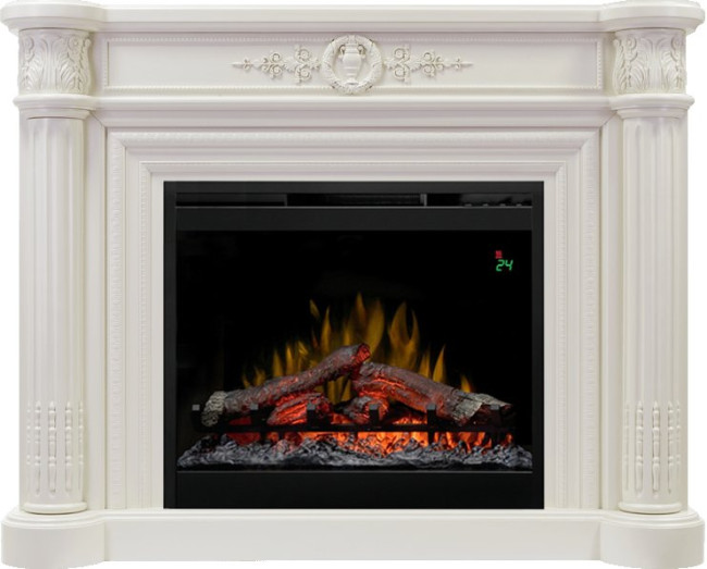 Каминокомплект Manor - Белый дуб с очагом Symphony 26'' DF2624L-INT в Челябинске