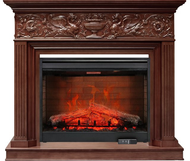 Каминокомплект Palace - Темный дуб с очагом Symphony 30'' DF3020-EU в Челябинске