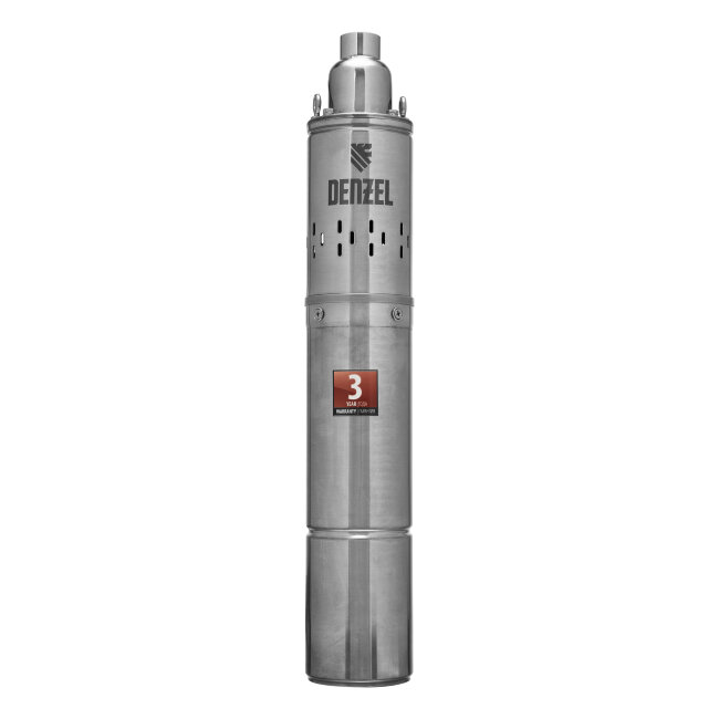 Скважинный насос DWS-4-100, винтовой, диаметр 4", 800 Вт, 1700 л/ч, напор 100 м Denzel в Челябинске