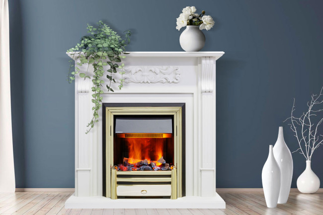 Портал Royal Flame Venice - Махагон коричневый антик в Челябинске