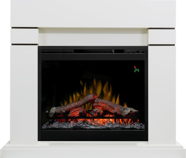 Каминокомплект Lindos - Алебастр (Высота 985мм) с очагом Symphony 26'' DF2624L-INT в Челябинске