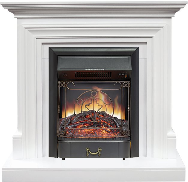 Каминокомплект Bradford - Белый с очагом Majestic FX Black в Челябинске