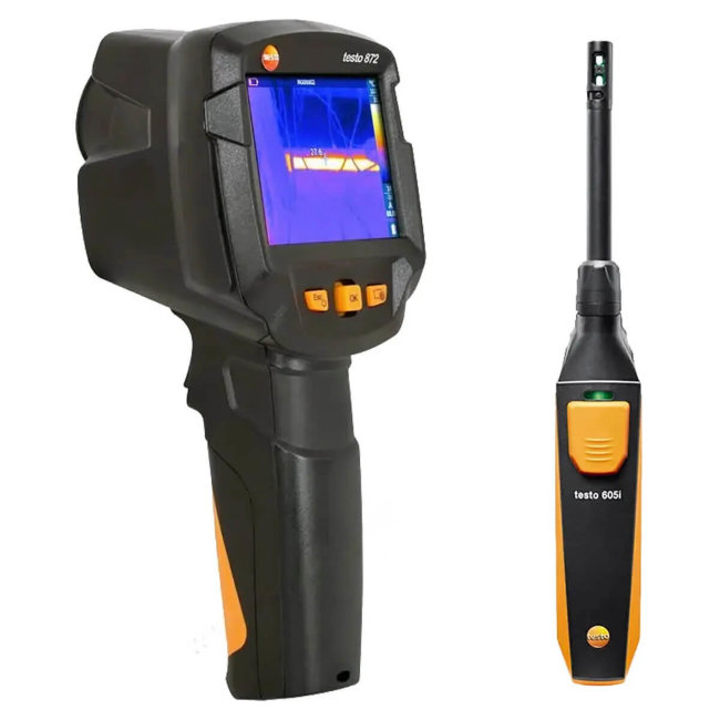 Тепловизор Testo 872 и смарт-зонд термогигрометра Testo 605i в Челябинске