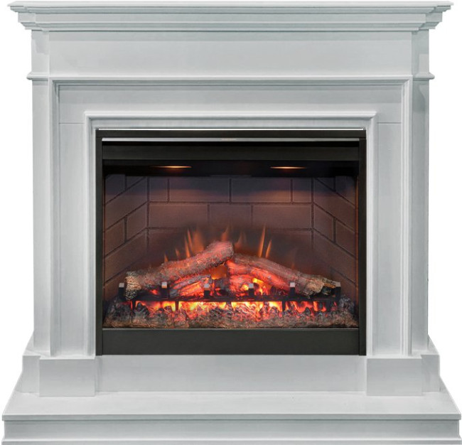 Каминокомплект Newport - Белый с очагом Symphony 26'' DF2608-INT в Челябинске