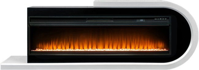 Каминокомплект Basel 60 R - Белый с черным с очагом Vision 60 LED в Челябинске