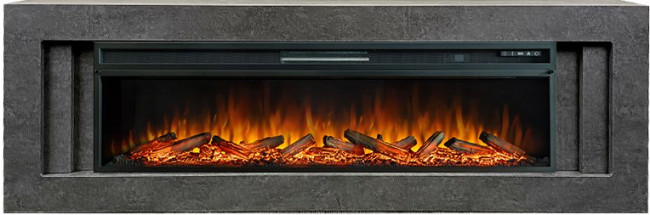 Каминокомплект Line 60 Dark Grey - Темный серый с очагом Vision 60 LOG LED в Челябинске
