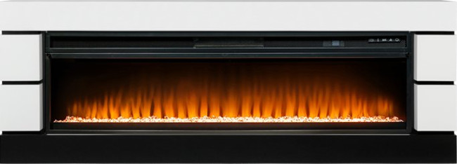 Каминокомплект Modern 60 SFT (Разборный) - Белый с черным с очагом Vision 60 LED в Челябинске