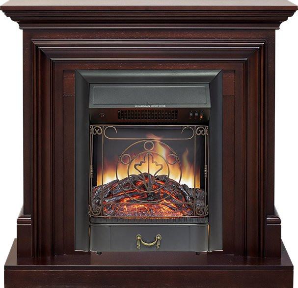 Каминокомплект Bradford - Темный дуб с очагом Majestic FX Black в Челябинске