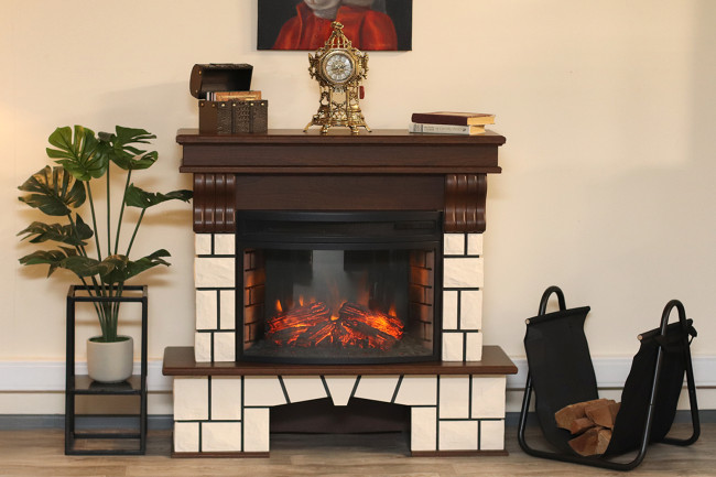 Портал Royal Flame Porto (Разборный) - Орех каньон/Белый камень в Челябинске