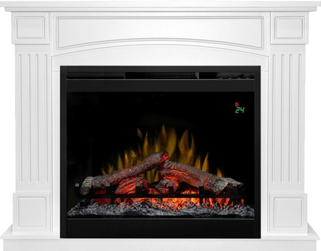 Каминокомплект Boston - Белый с очагом Symphony 26'' DF2624L-INT в Челябинске