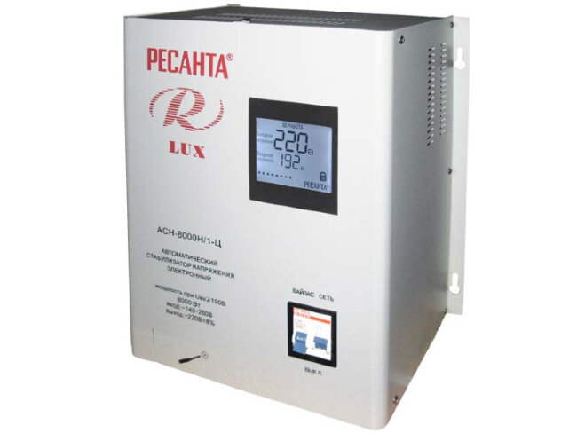 Стабилизатор напряжения серии LUX РЕСАНТА АСН-8000Н/1-Ц в Челябинске